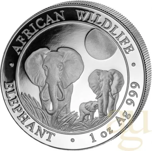 1 Unze Silbermünze Somalia Elefant 2014