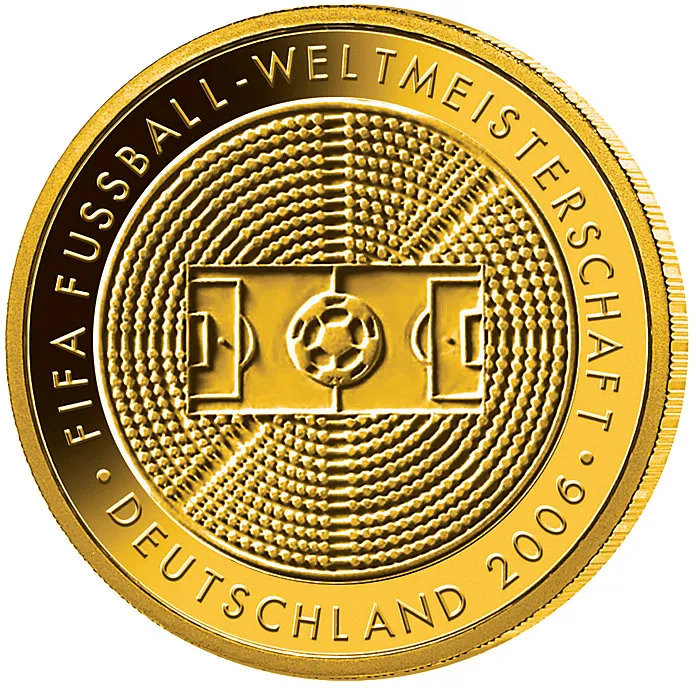 1/2 Unze Goldmünze - 100 Euro 2005 Fußball WM 2006 (A)