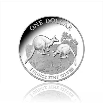 1 Unze Silbermünze Australien Känguru 2014 (RAM)
