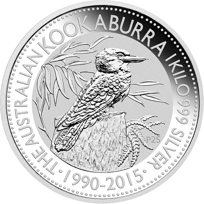 1 Kilogramm Silbermünze Australien Kookaburra 2015