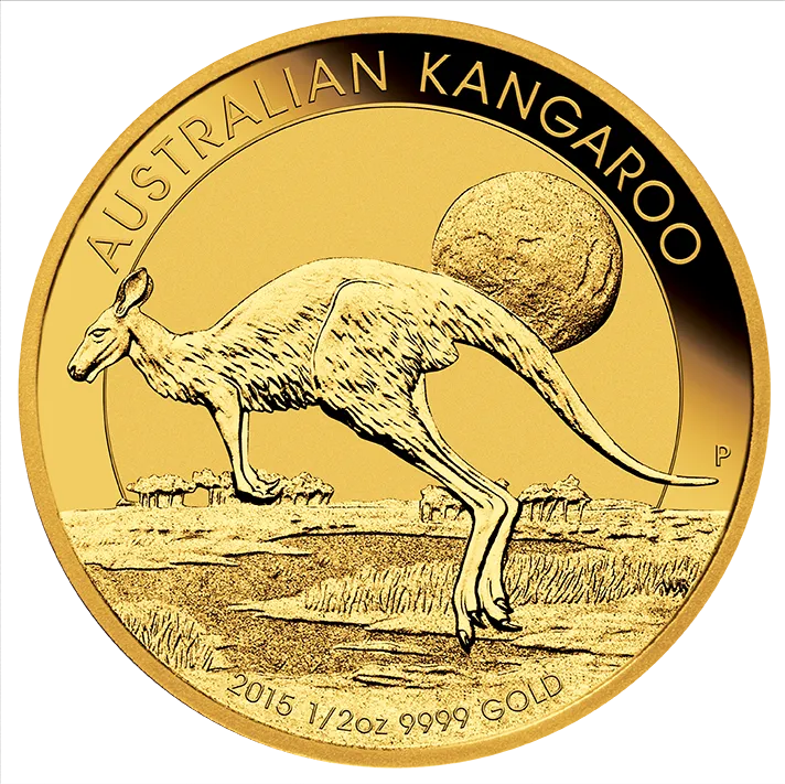 1/2 Unze Goldmünze Australien Känguru 2015