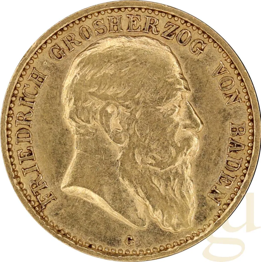 10 Mark Friedrich Grossherzog von Baden J190 (1902-1907)