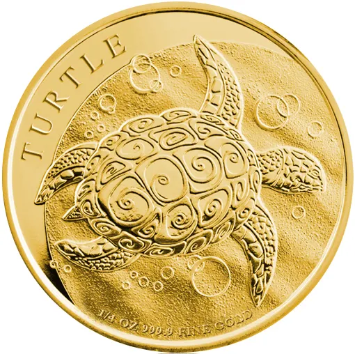 1/4 Unze Goldmünze Niue Schildkröte 2014