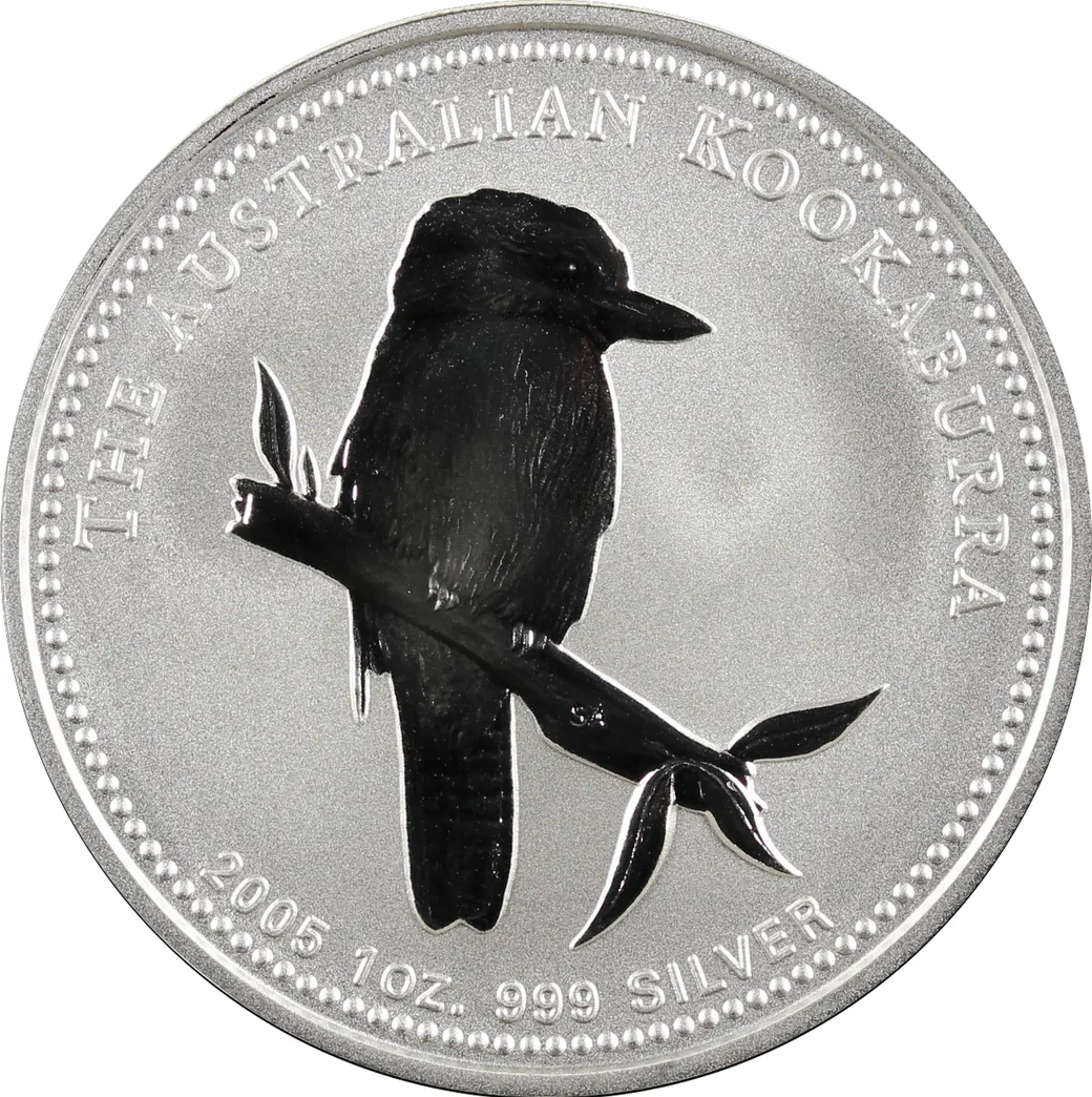 2 Unzen Silbermünze Australien Kookaburra 2005