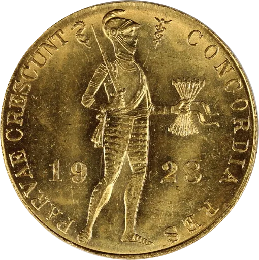 1 Dukat Goldmünze Niederlande