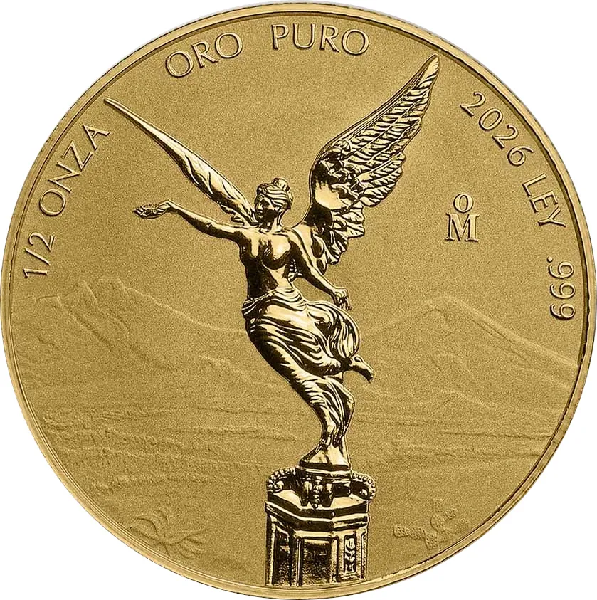 1/2 Unze Goldmünze Mexiko Libertad 2026 - Reverse polierte Platte