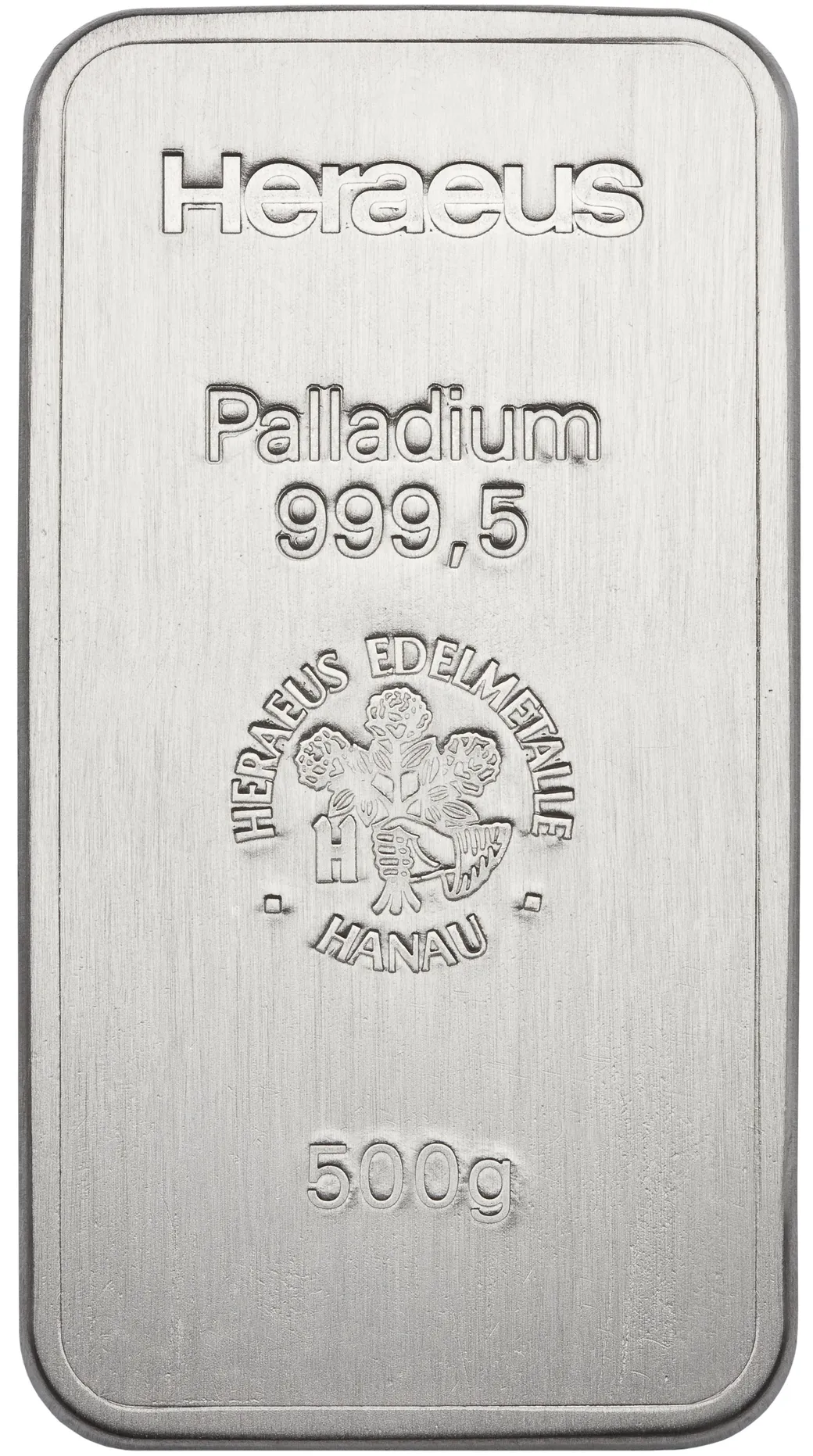 500 Gramm Palladiumbarren Heraeus