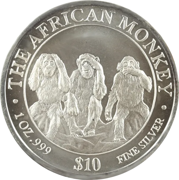 1 Unze Silbermünze Somali Republic African Monkey 2001