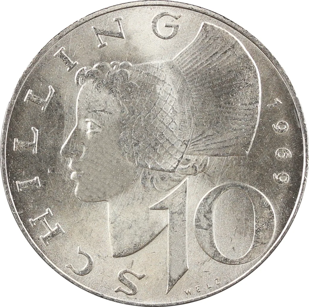 10 Schilling Silbermünze Republik Österreich