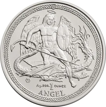 1 Unze Silbermünze Isle of Man Angel 2015