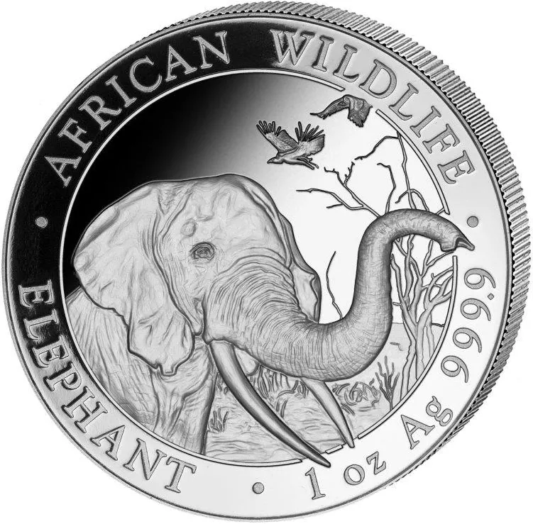 1 Unze Silbermünze Somalia Elefant 2018