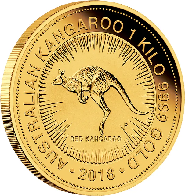 1 Kilogramm Goldmünze Australien Känguru 2018