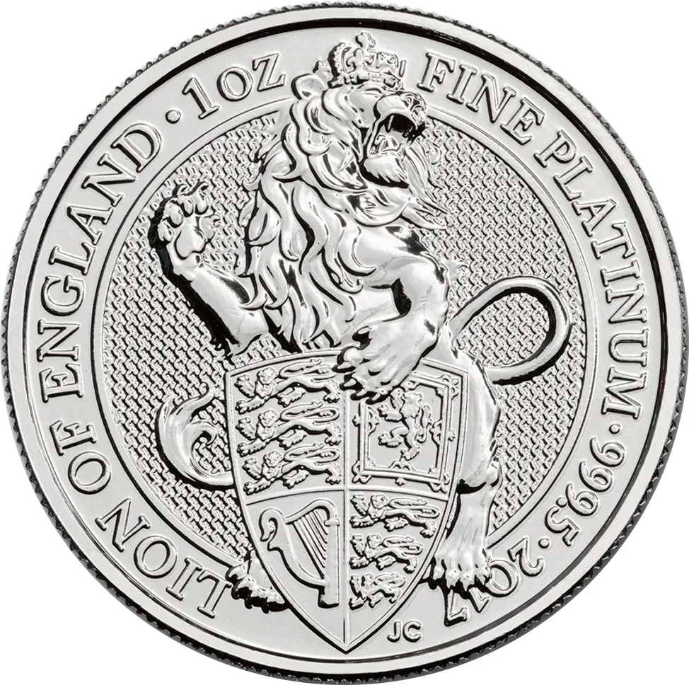 1 Unze Platinmünze Queens Beasts Lion 2017