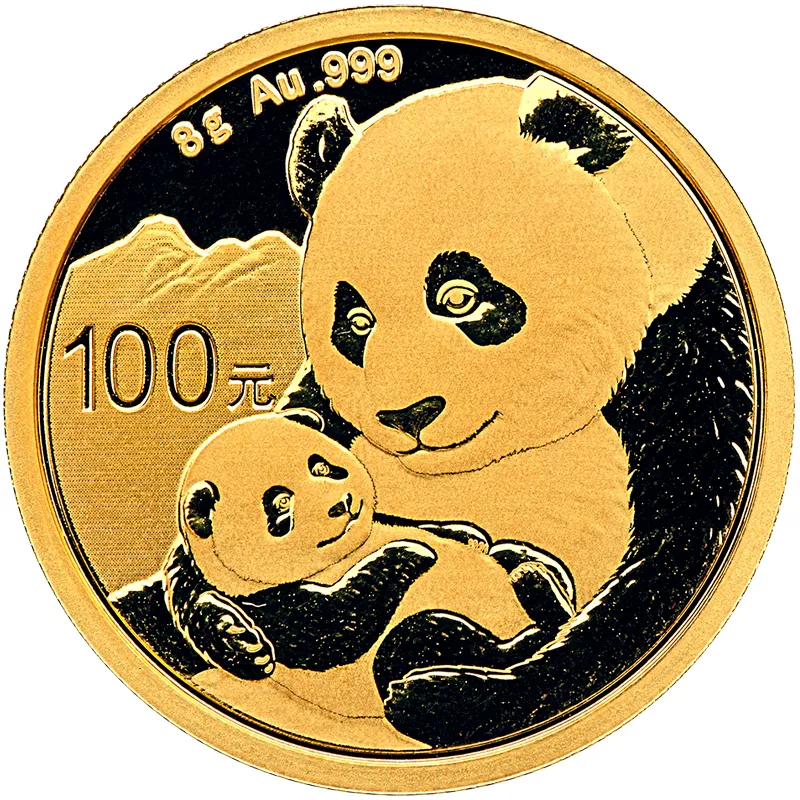 8 Gramm Goldmünze China Panda 2019