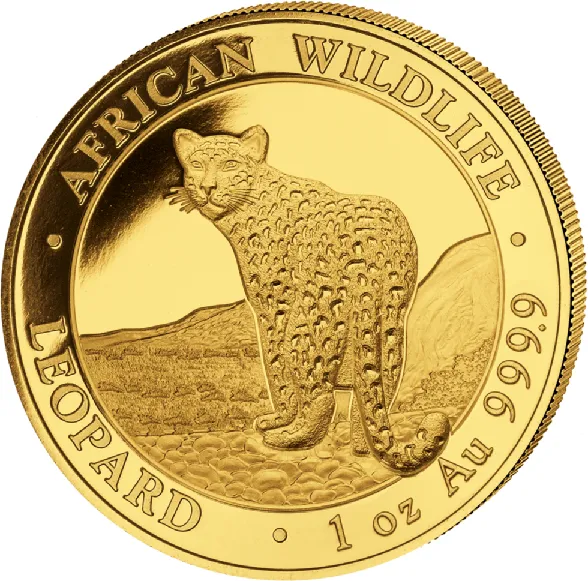 1 Unze Goldmünze Somalia African Wildlife Leopard 2018