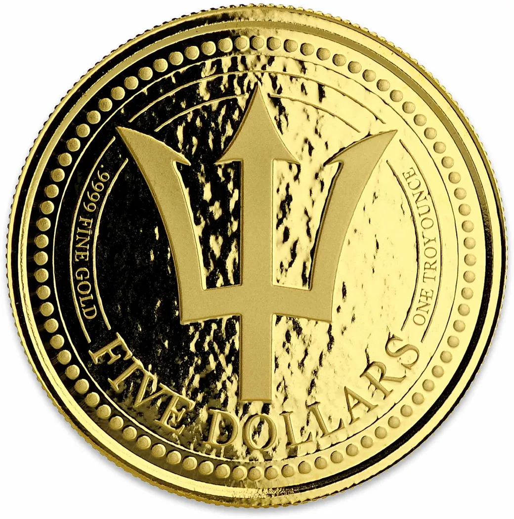 1 Unze Goldmünze Barbados Trident 2018