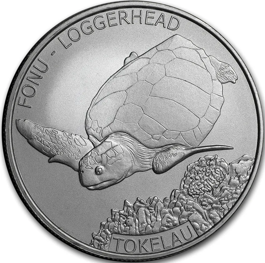 1 Unze Silbermünze Tokelau Karettschildkröte 2019