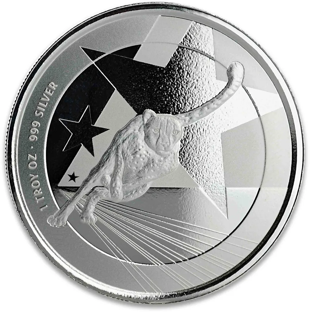 1 Unze Silbermünze Kamerun Gepard 2019