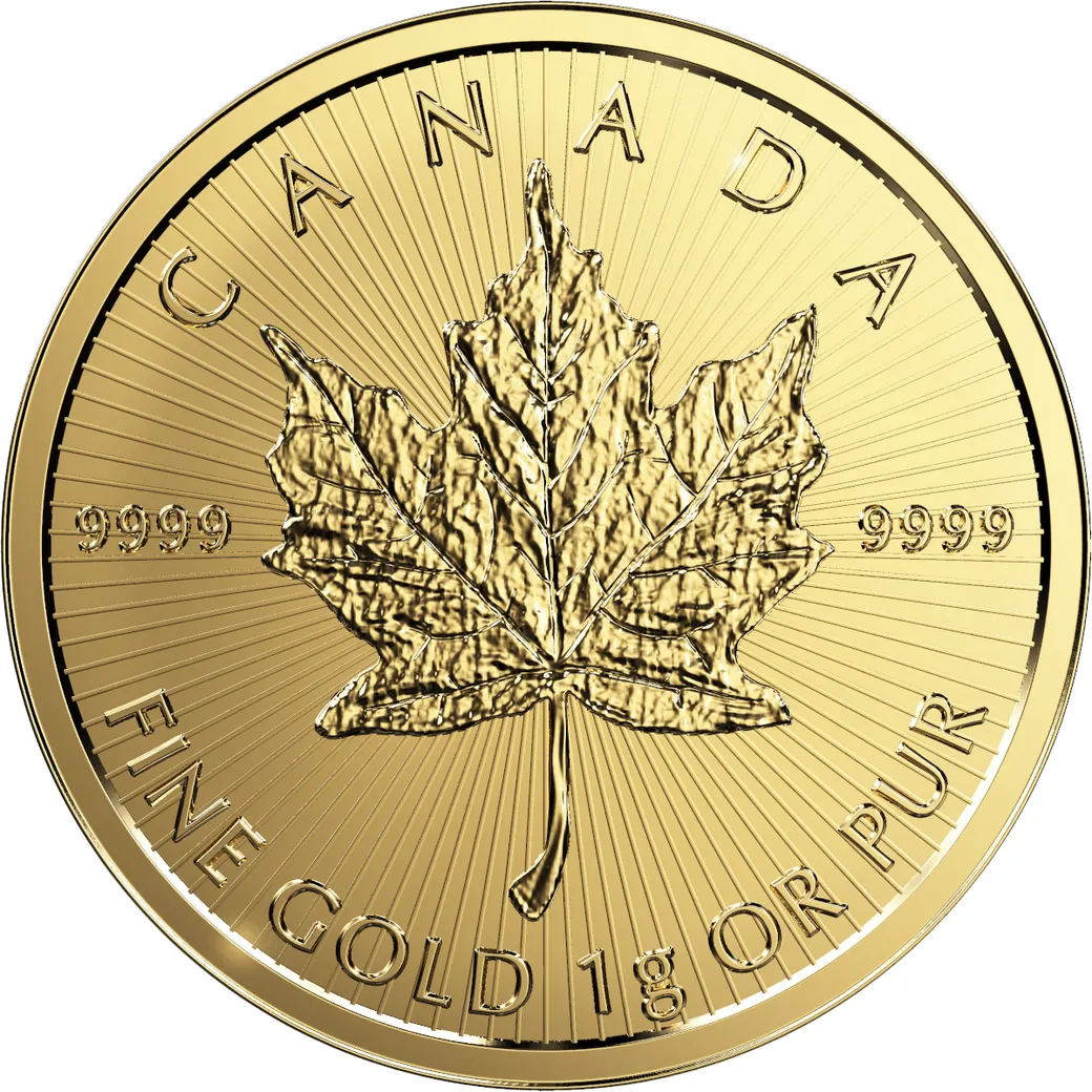 1 Gramm Goldmünze Maple Leaf