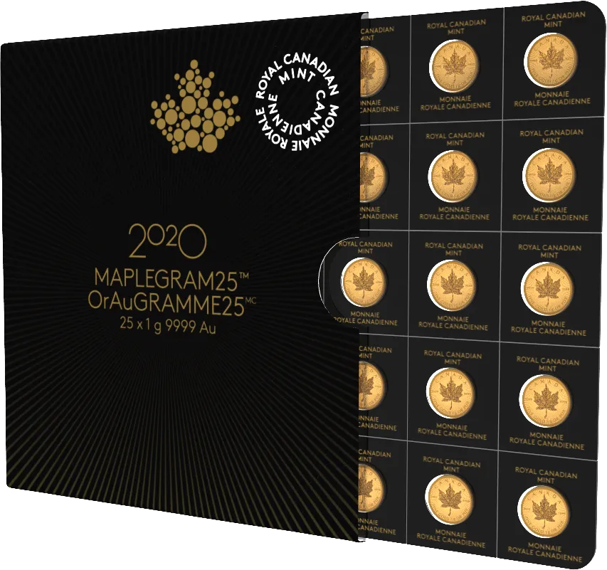 25x 1g Goldmünze Maple Leaf - Maplegram
