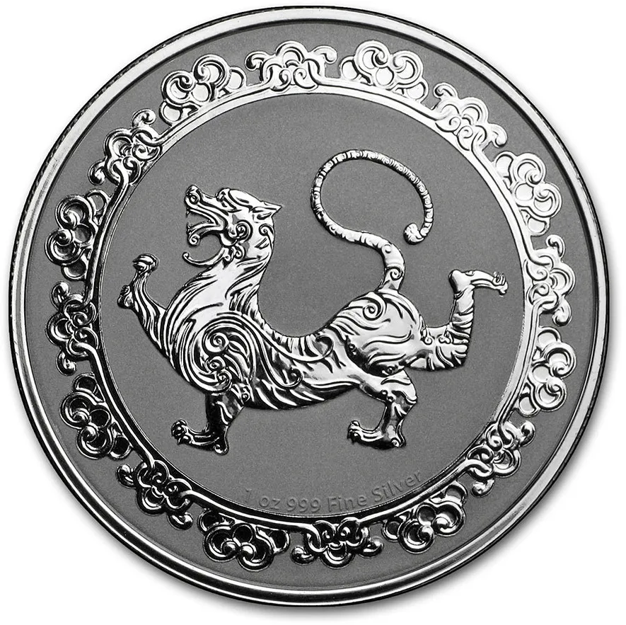 1 Unze Silbermünze Niue Celestial Animals - Tiger 2019