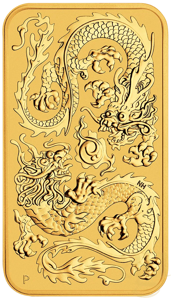 1 Unze Goldmünze Perth Mint - Rectangular Dragon 2020