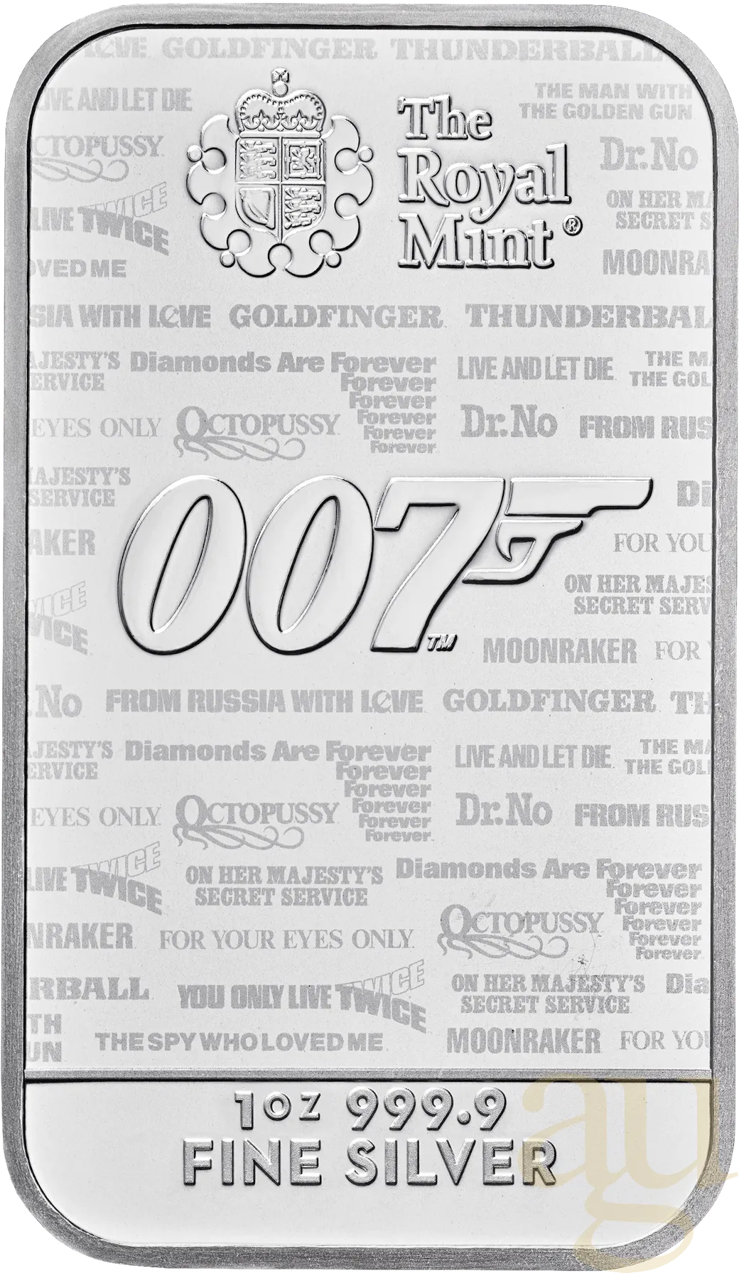 31,1g Silberbarren The Royal Mint - James Bond 007 - No Time To Die