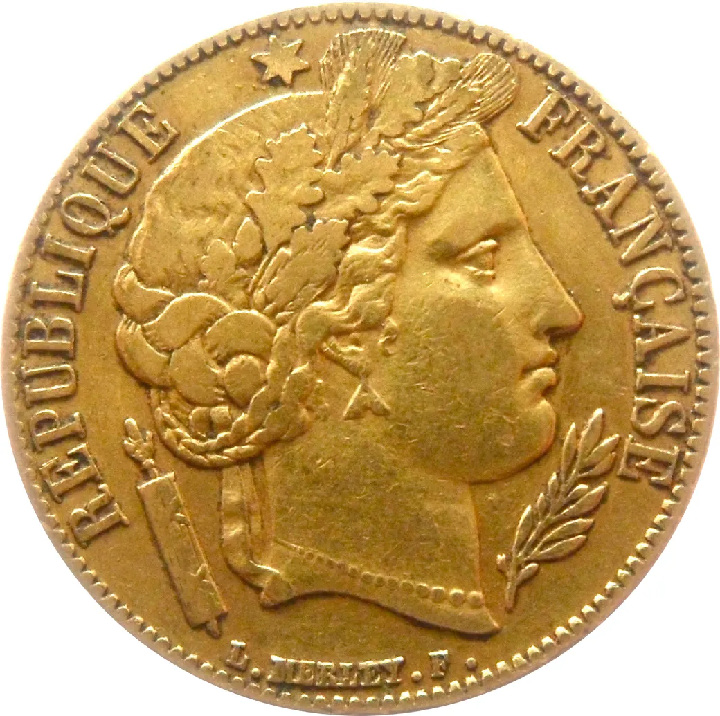 20 Francs Goldmünze Ceres