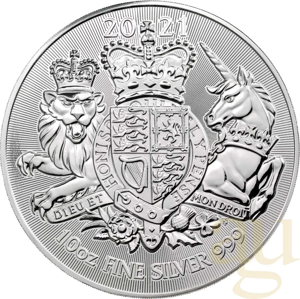 10 Unzen Silbermünze Großbritannien Royal Arms 2021