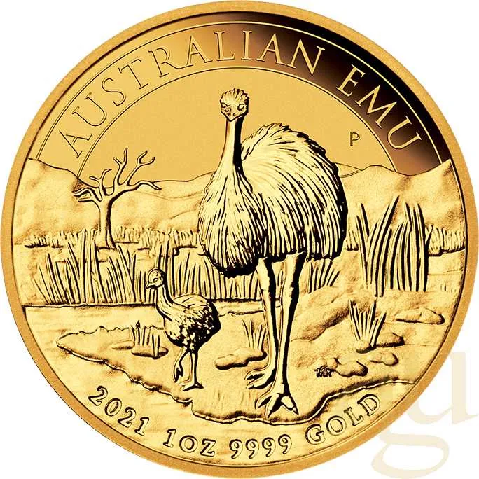 1 Unze Goldmünze Australien Emu 2021