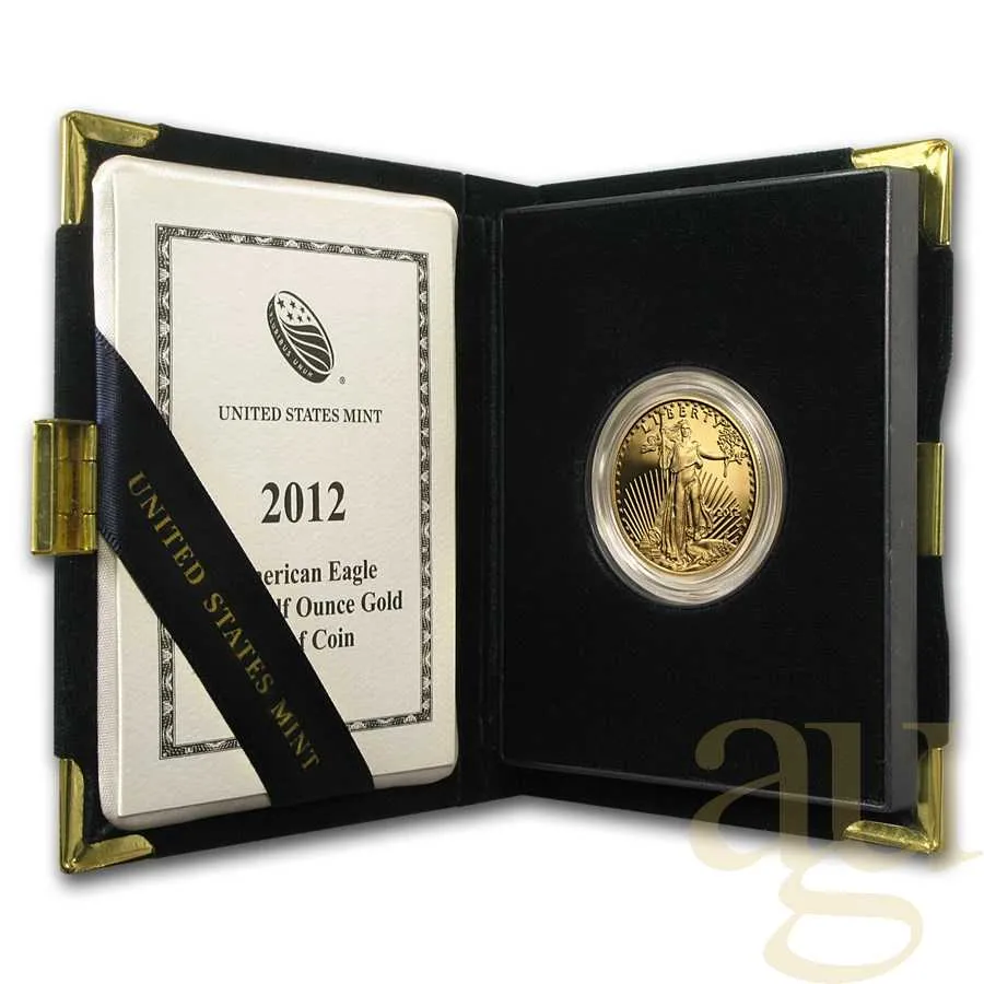 1/2 Unze Goldmünze American Eagle 2012 - polierte Platte