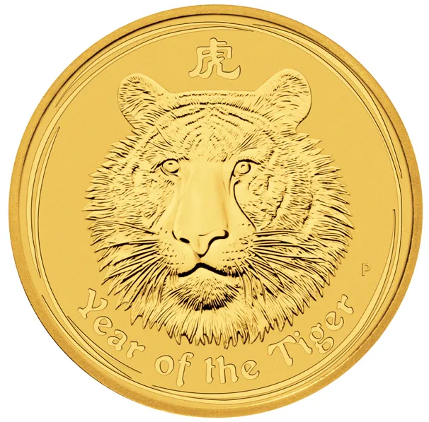 10 Unzen Goldmünze Australien Lunar II Tiger 2010