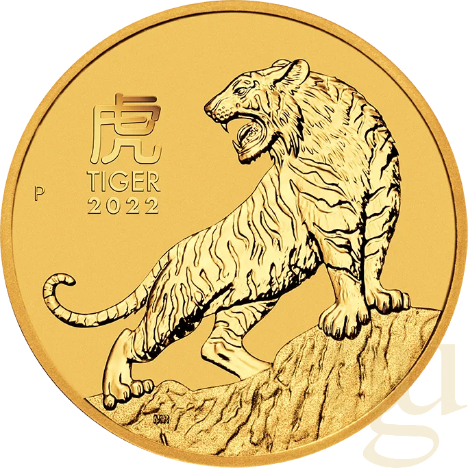1/10 Unze Goldmünze Australien Lunar III Tiger 2022
