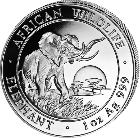 1 Unze Silbermünze Somalia Elefant 2009