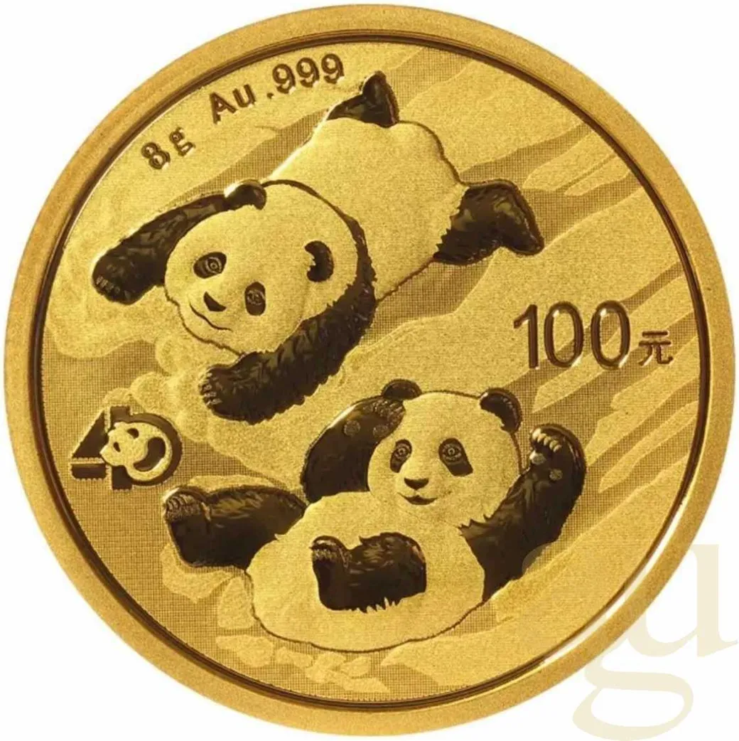 8 Gramm Goldmünze China Panda 2022