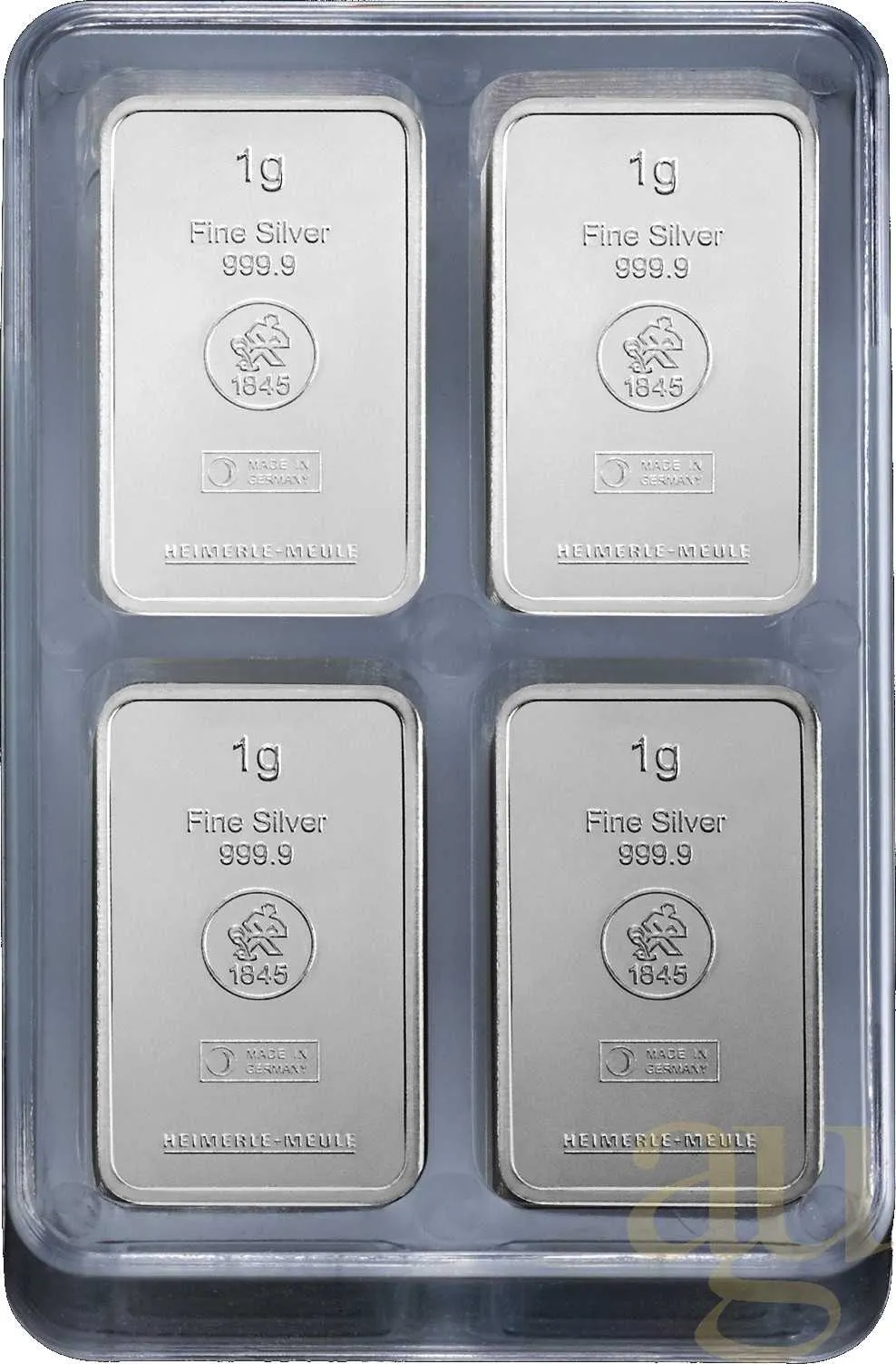 100 x 1g Silber Heimerle + Meule UnityBox