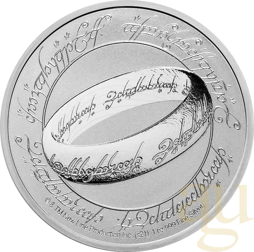 1 Unze Silbermünze Niue - Der Herr der Ringe - Der Eine Ring 2021