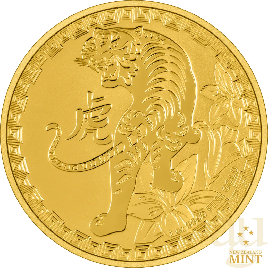 1 Unze Goldmünze Niue Lunar Tiger 2022