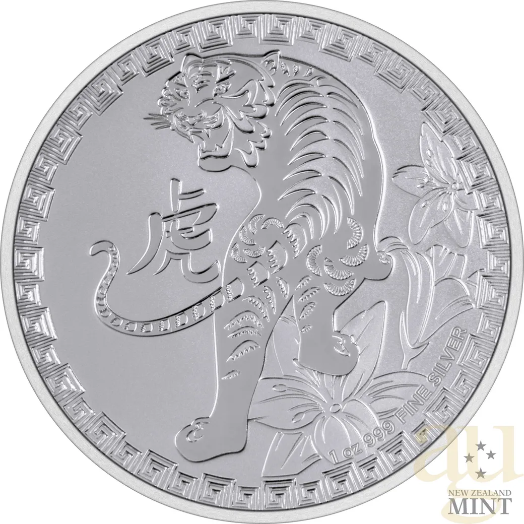 1 Unze Silbermünze Niue Lunar Tiger 2022