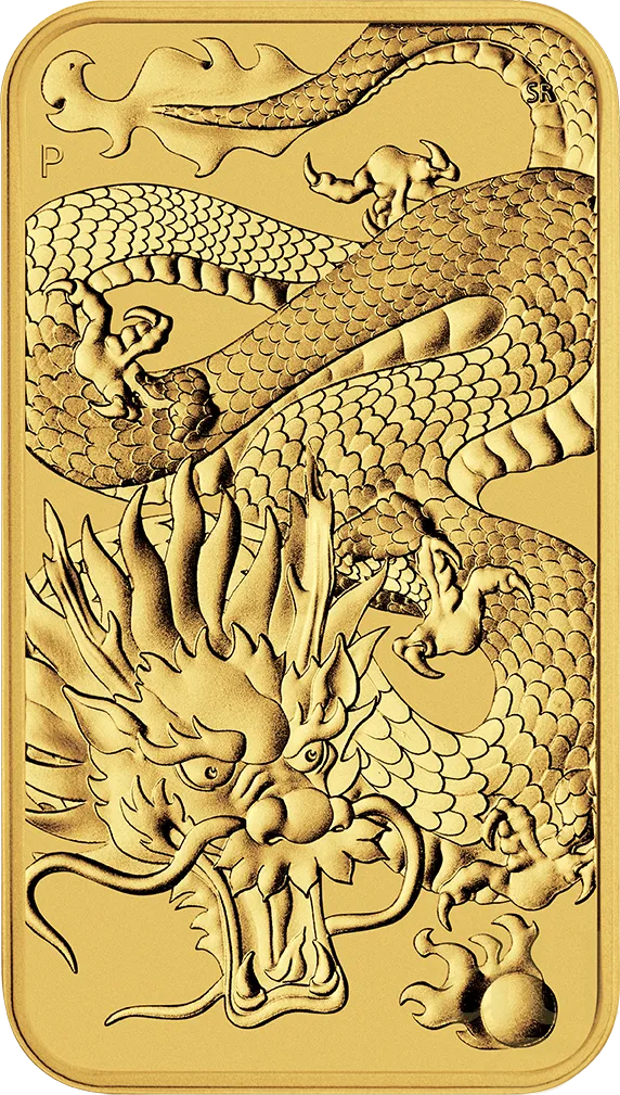 1 Unze Goldmünze Perth Mint - Rectangular Dragon 2022
