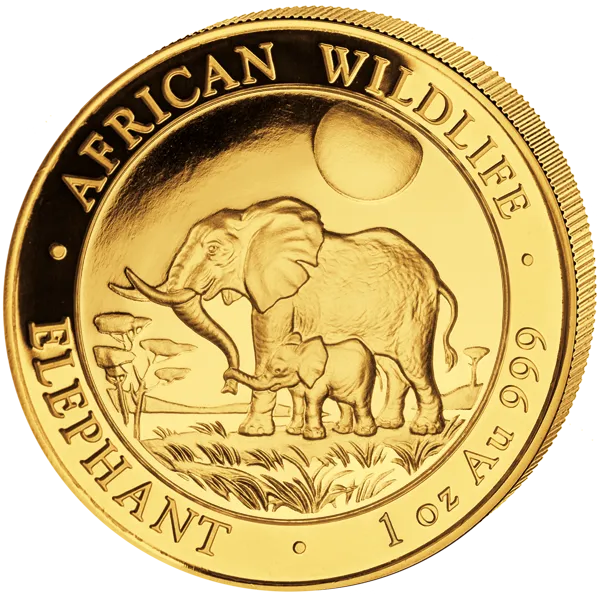 1 Unze Goldmünze Somalia Elefant 2011