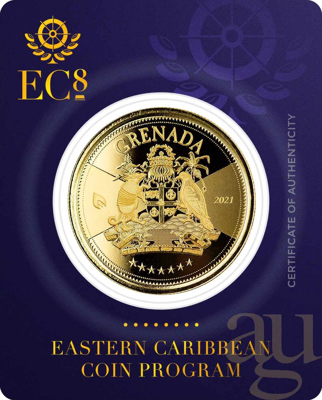 1 Unze Goldmünze EC8 Grenada - Coat of Arms 2021