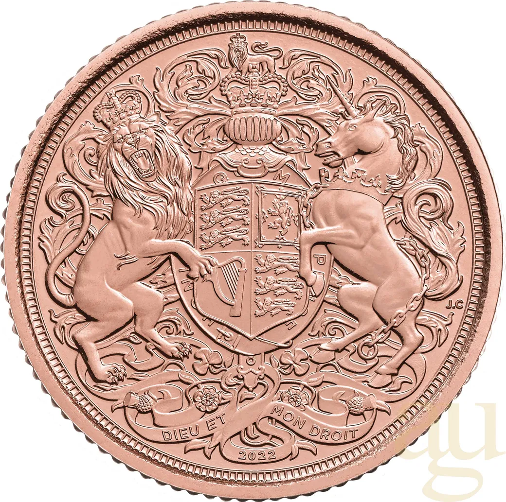 1/2 Pfund Goldmünze Memorial Sovereign King Charles 2022