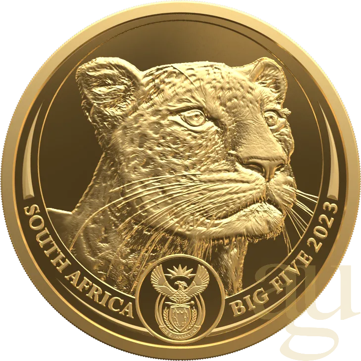 1 Unze Goldmünze Südafrika Big Five Leopard 2023 proof