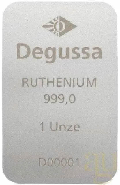 1 Unze Rutheniumbarren