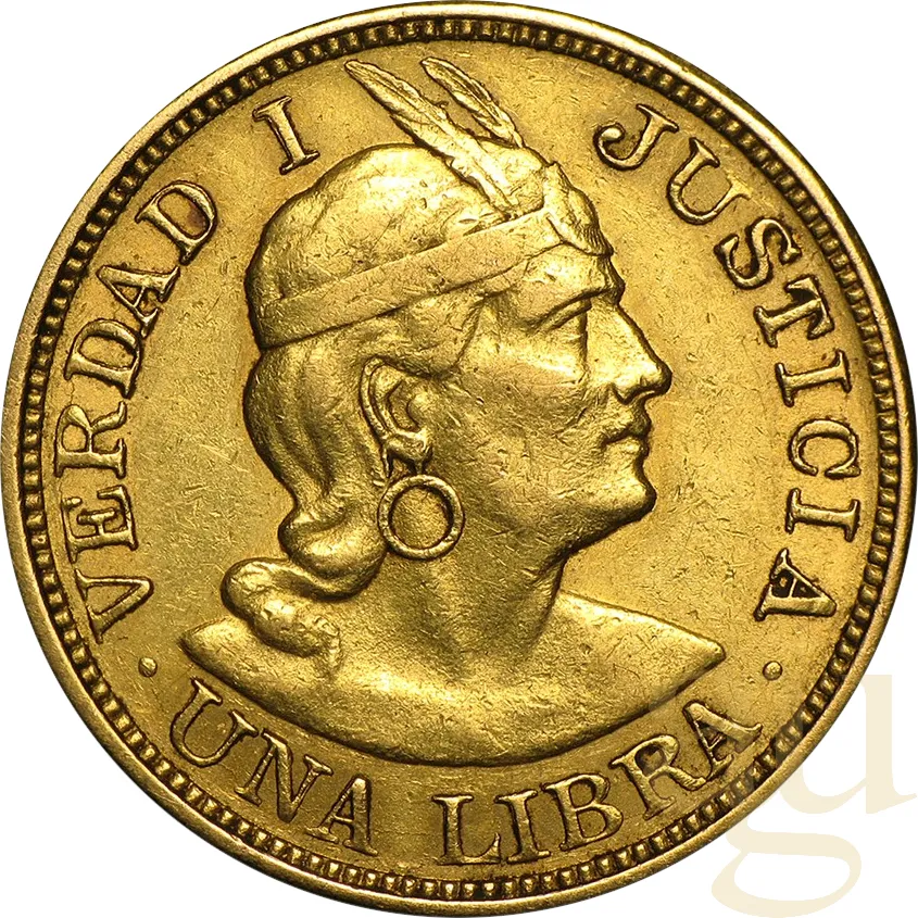 1 Libra Peru Indianerkopf