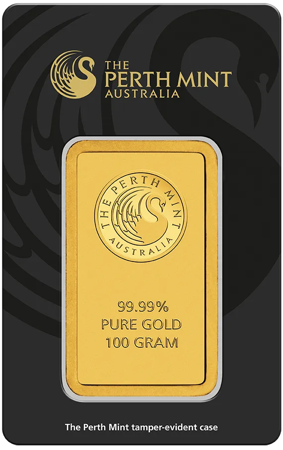100 Gramm Goldbarren Perth Mint - Känguru