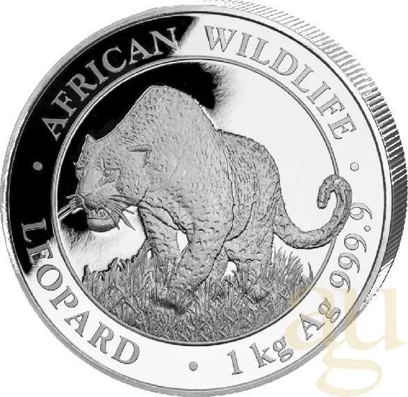 1 Kilogramm Silbermünze Somalia Leopard 2023