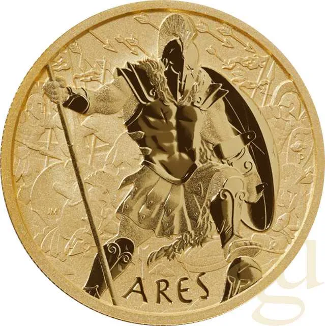 1 Unze Goldmünze Tuvalu - Gods of Olympus - Ares 2023
