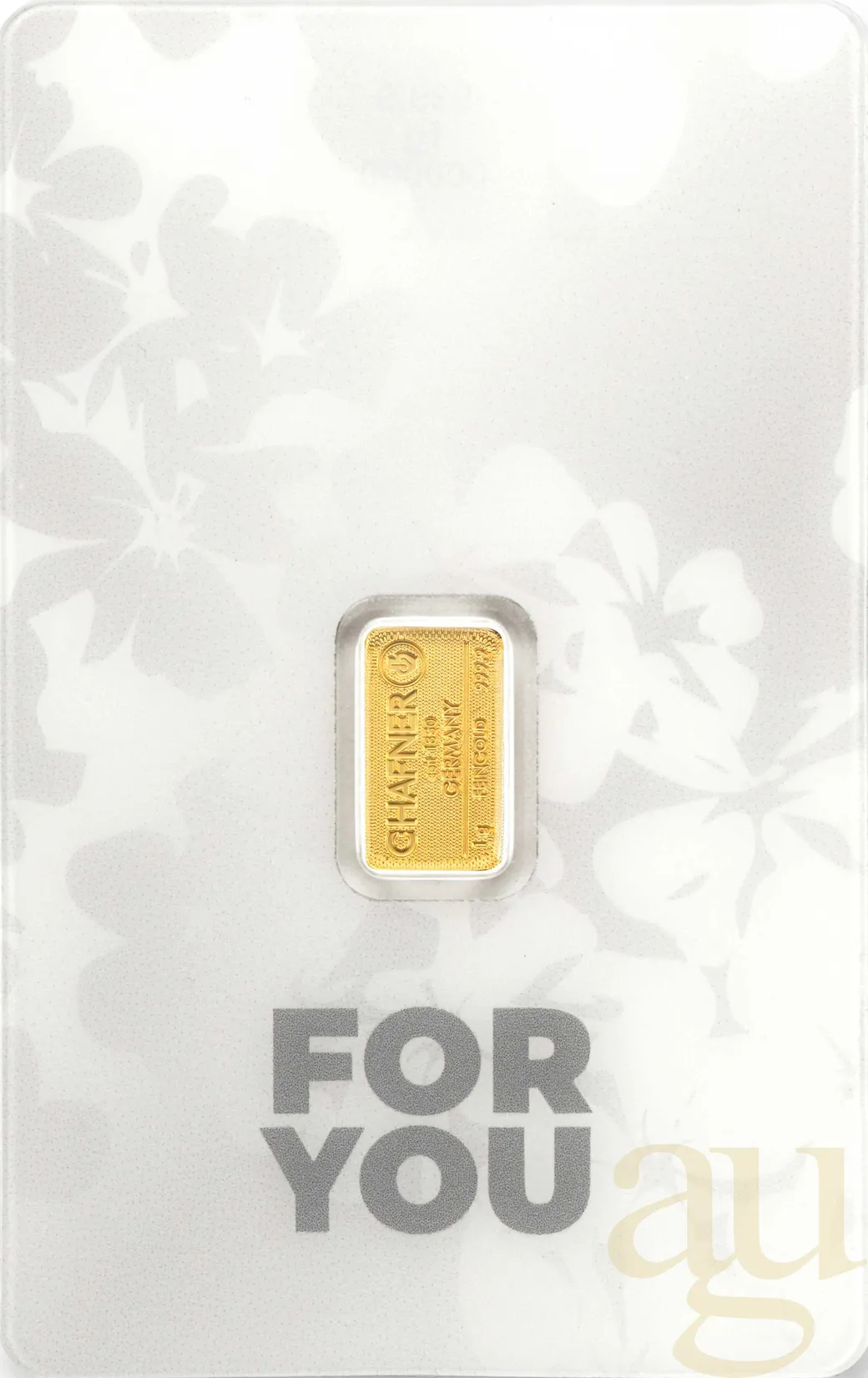 1 Gramm Goldbarren C. Hafner - For You - Weiß
